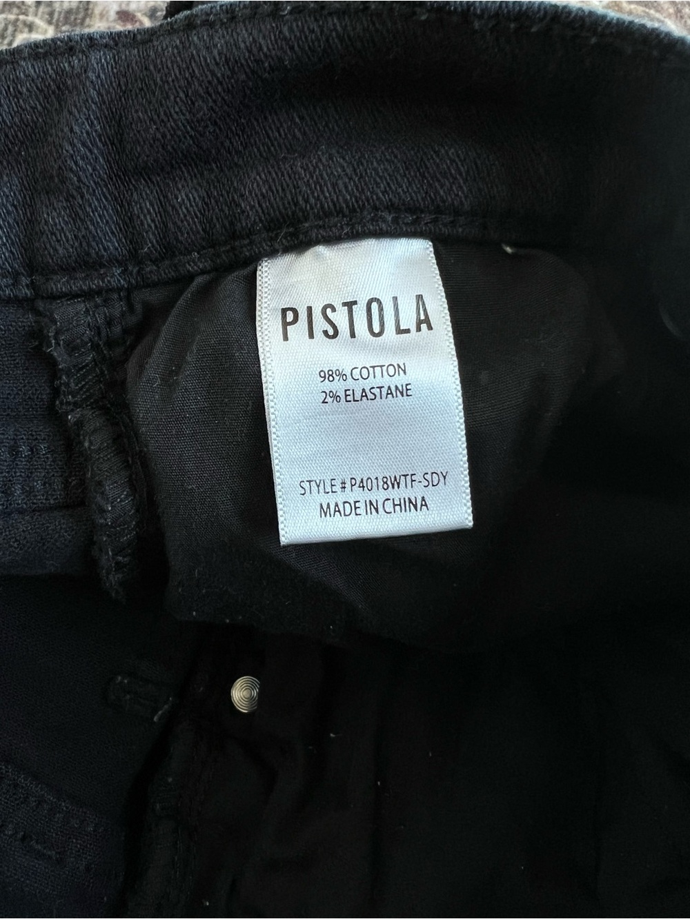 Pistola Denim Shorts Size 26 Black Distressed Mid Rise Cutoff Raw Hem Stretch - Picture 7 of 7